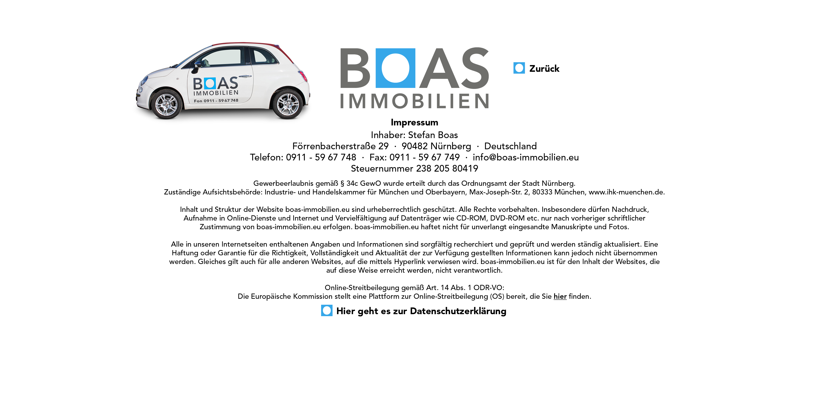 BOAS Website Impressum